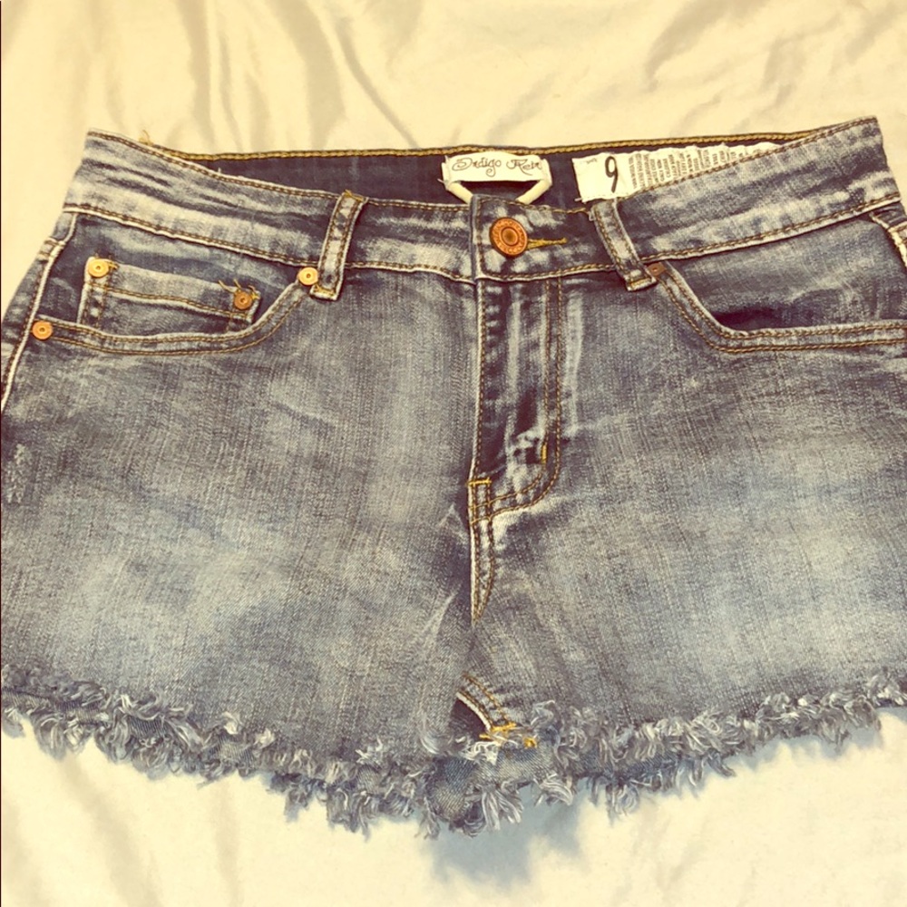 Cut off denim shorts
